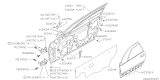 Diagram for 1994 Subaru SVX Door Hinge - 61070PA030