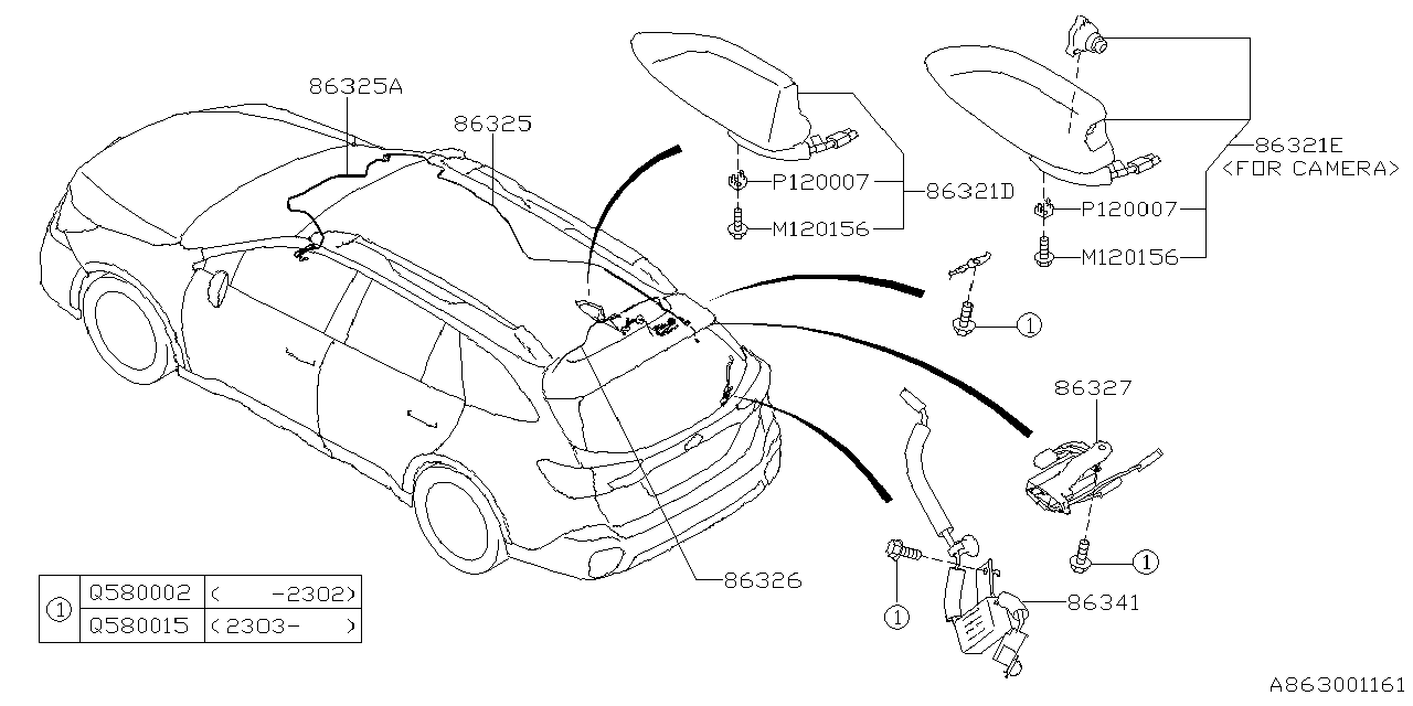 86325AN64A Subaru FEEDER CORD ASSY 5XC
