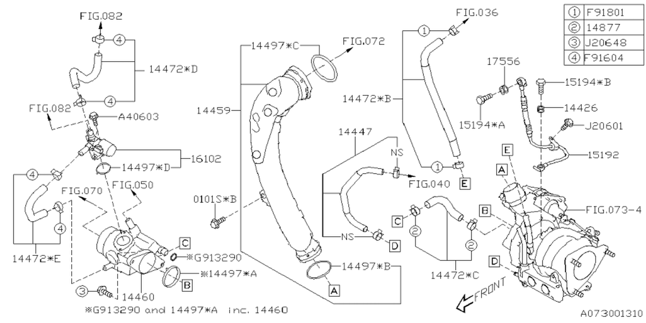 14460AA450 Subaru DUCT CP-AIR INT
