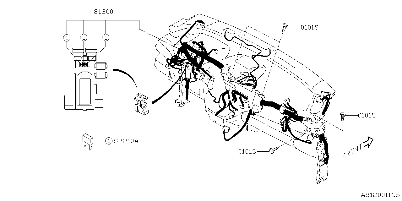 81302FN072 Subaru Instrument Panel Wiring Harness (USA)