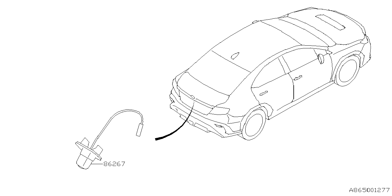 86267VC110 Subaru R V CAMERA ASSY SDN