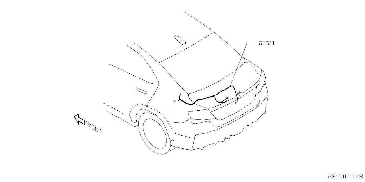 81811VC030 Subaru CORD TRUNK LID