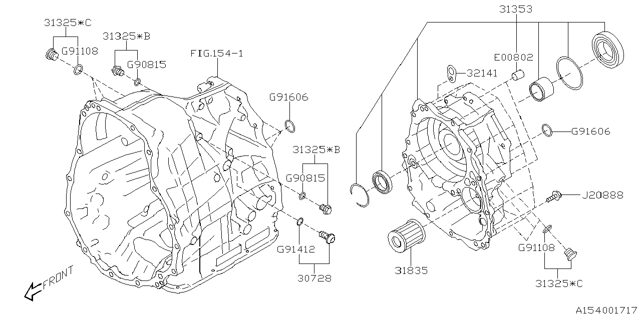 Subaru 31353AA190 CASE COMPL-INTMD 31353AA190 Subaru CASE COMPL-INTMD