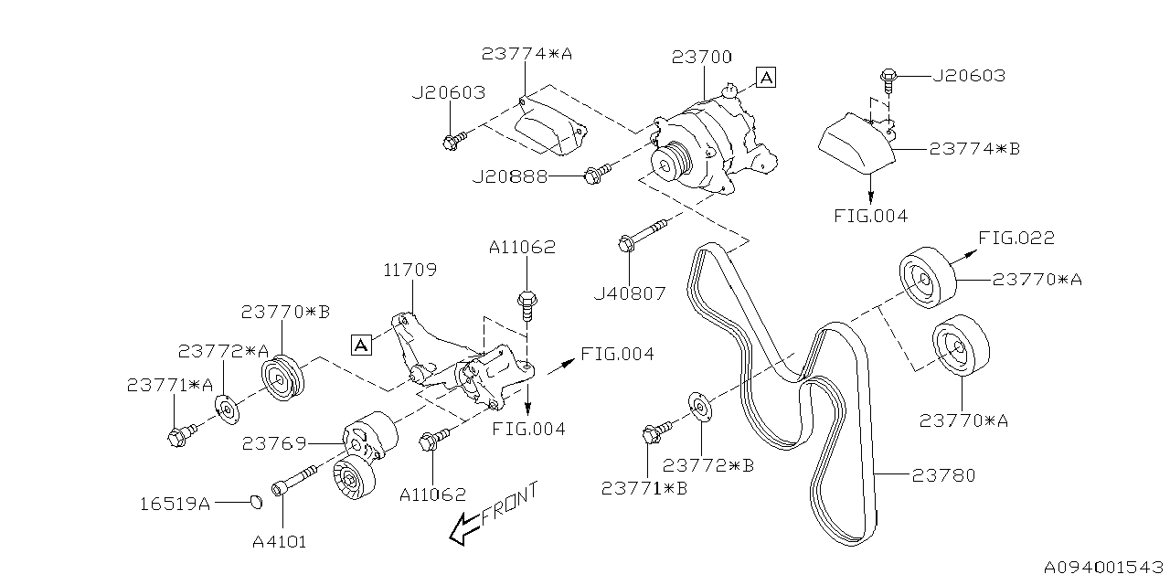 23780AA240 Subaru V BELT