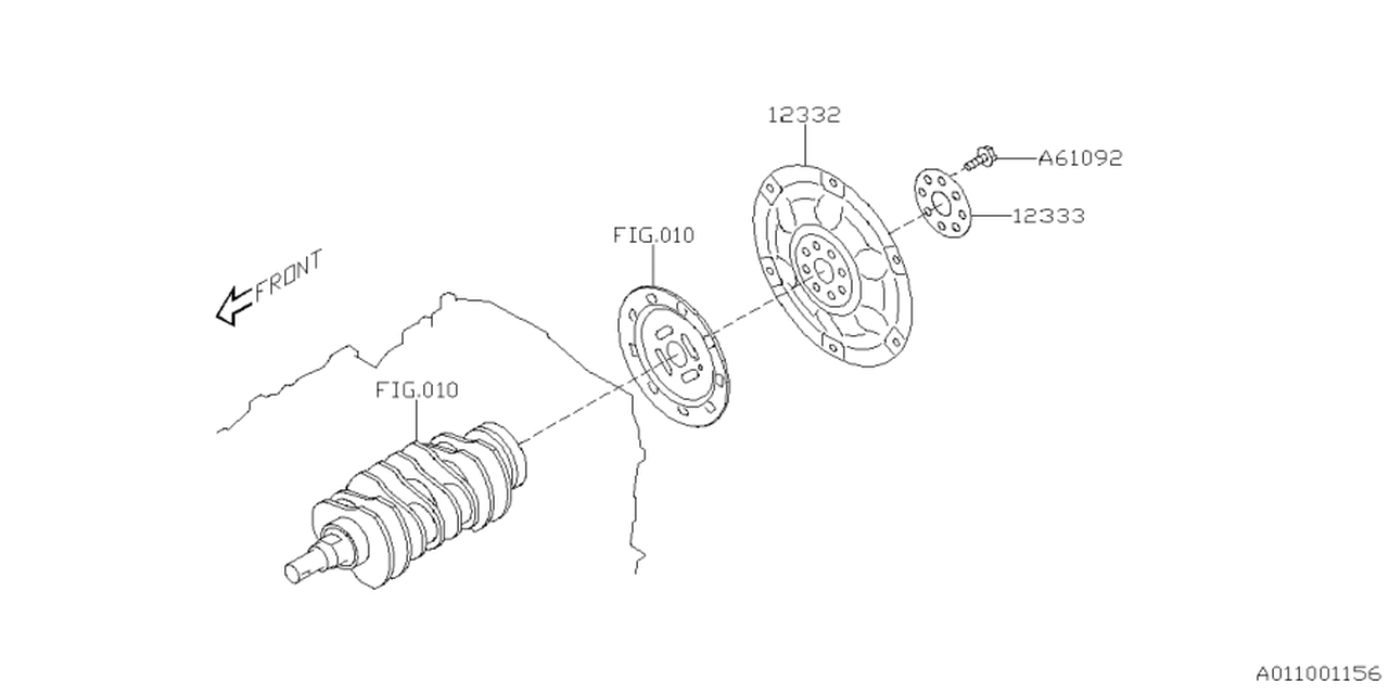 12332AA210 Subaru PLATE-DRIVE