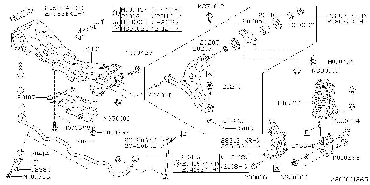 28313XC03A Subaru HOUSING F LH