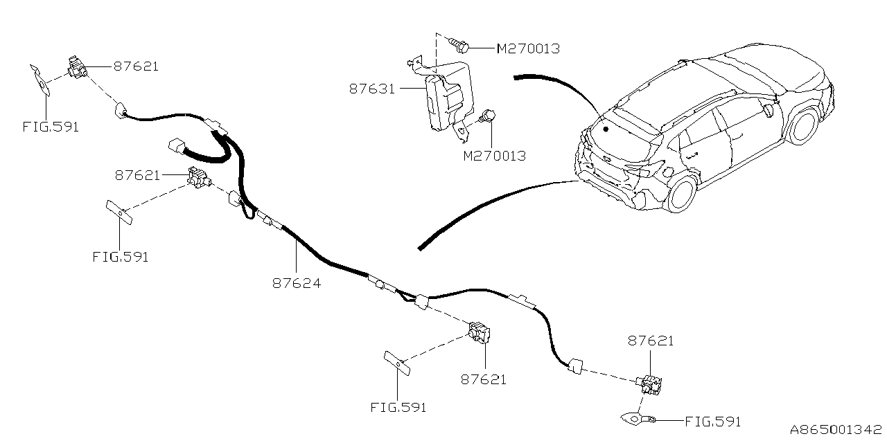 Subaru 87631FN00A SNR ECU ASSY 87631FN00A Subaru SNR ECU ASSY