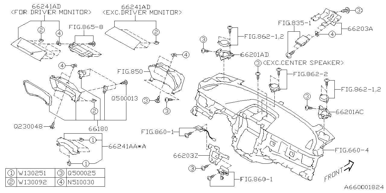 66180AN02A Subaru Visor Assembly SIA