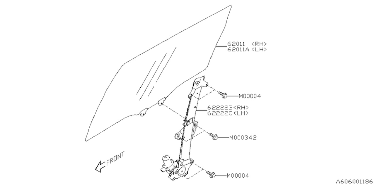 61042SL020 Subaru REG & MOT ASSY R RH
