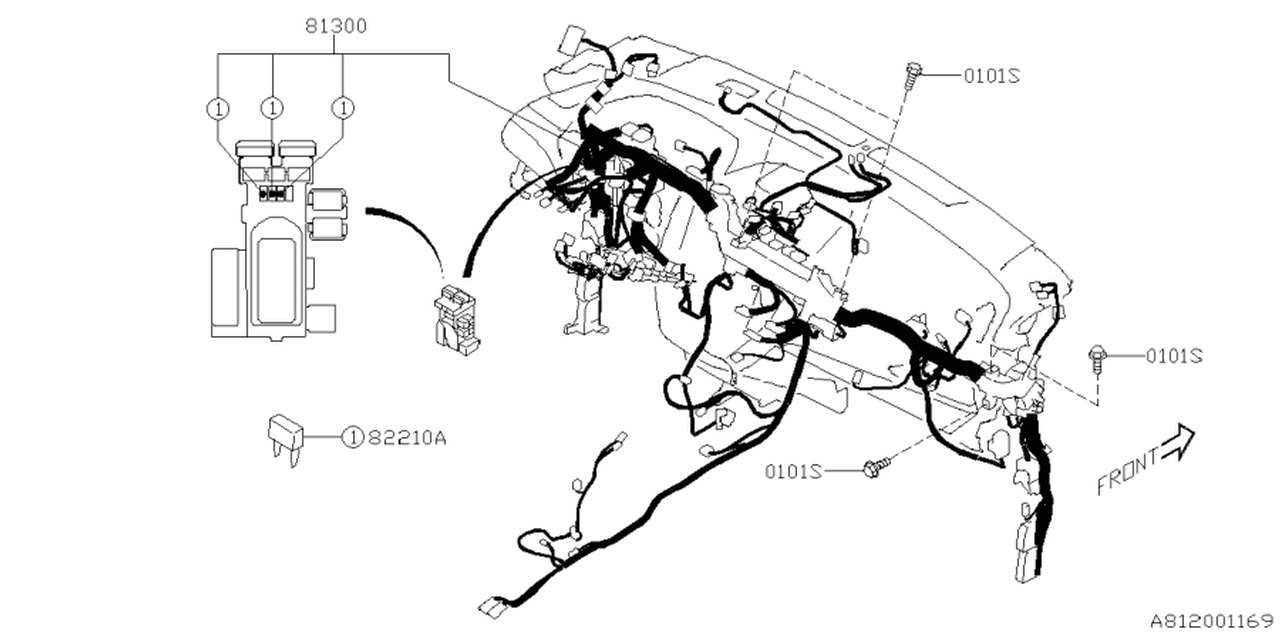 81302SL161 Subaru Instrument Panel Wiring Harness (USA)
