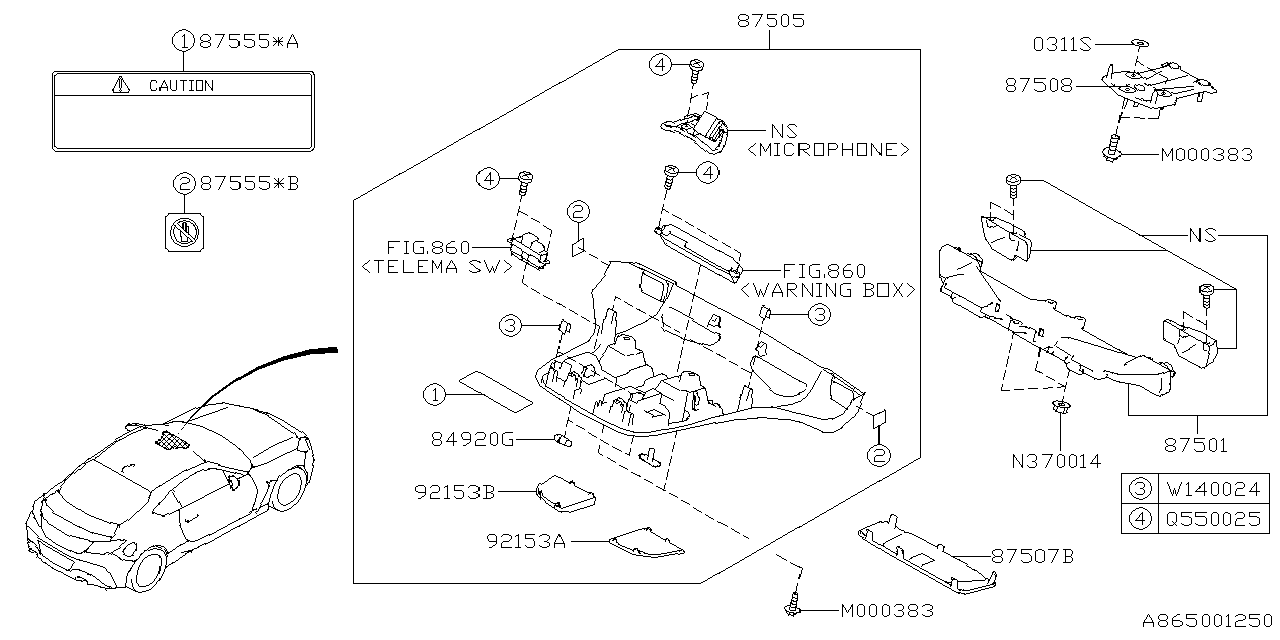 87507CC000VH Subaru CAP ETC