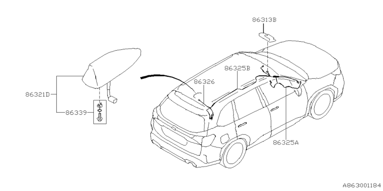 86325SL011 Subaru FEEDER CORD ASSY