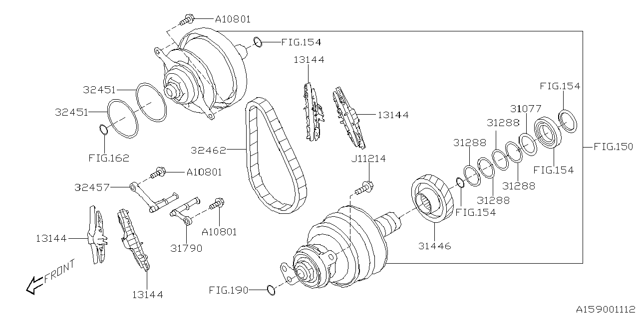 31012AA111 Subaru PULLEY AY PRI & SEC