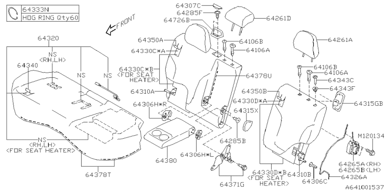 64378FN100 Subaru WIRE