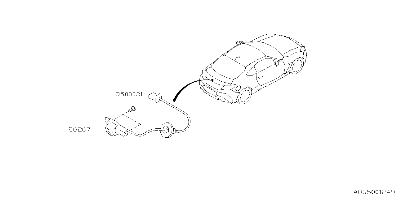 86267CC000 Subaru R V CAMERA ASSY