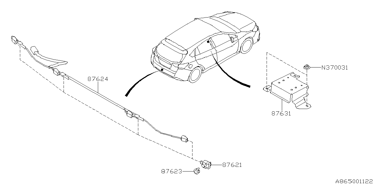 87621FL00AG9 Subaru Snr SENS Assembly