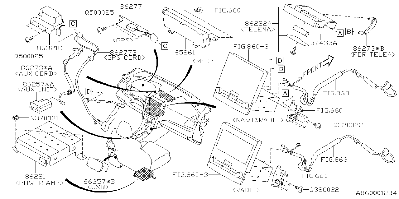 86229XC10B Subaru Telematics Repair Assembly Standard
