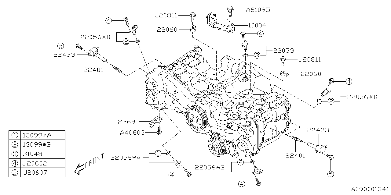 22053AA170 Subaru SEN AY-CRANKSHAFT