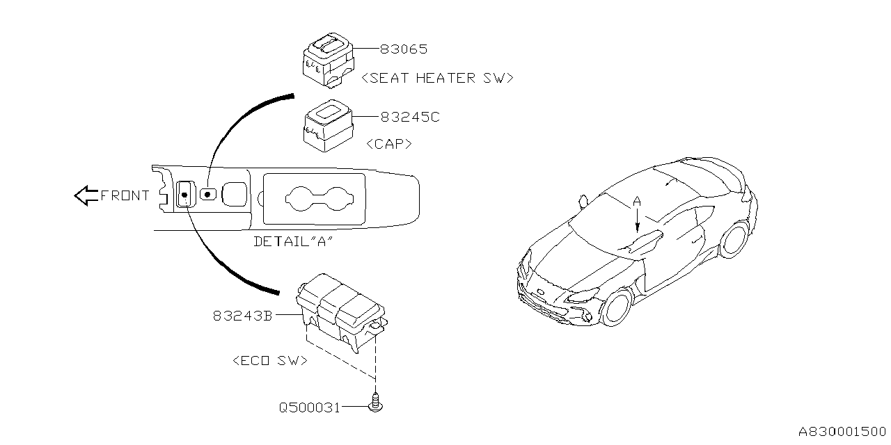83211CC000 Subaru SW ASSY ECO