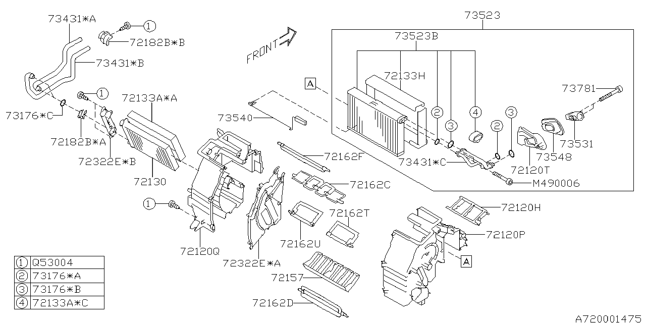 73523FJ091 Subaru EVAP Sub Assembly