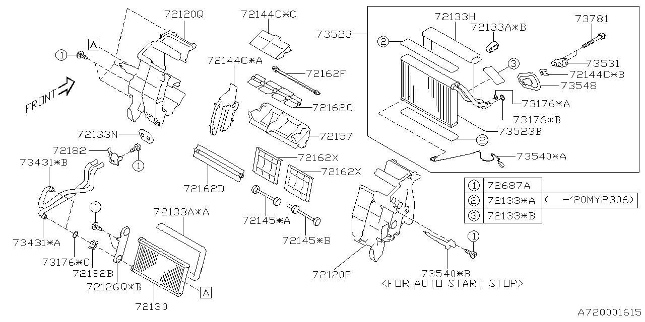 Subaru 73523SJ010 EVAP SUB ASSY 73523SJ010 Subaru EVAP SUB ASSY