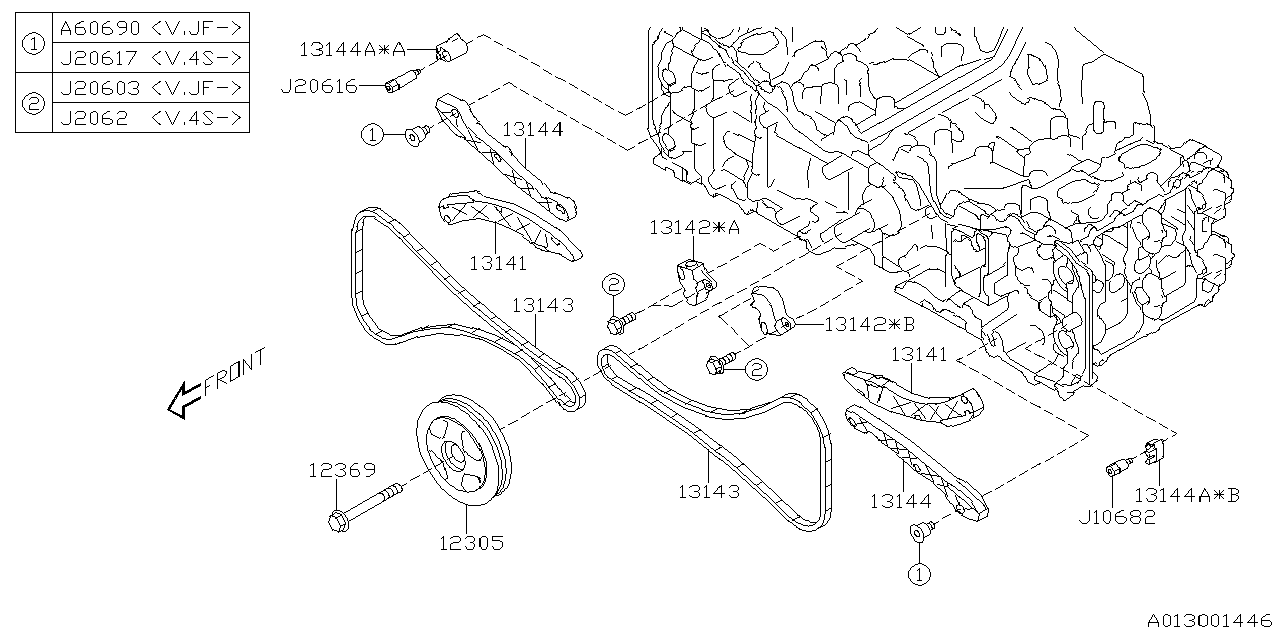 13142AA280 Subaru TENSIONER-CHAIN