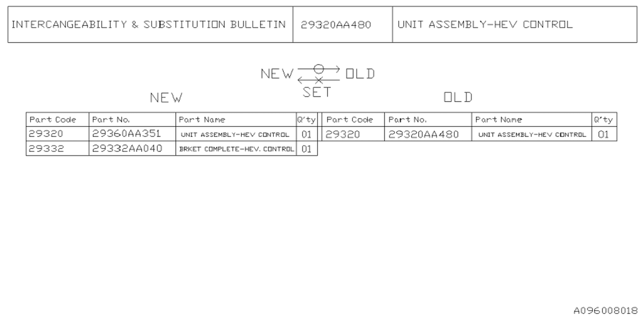 29360AA351 Subaru UNIT-HEV CONTROL