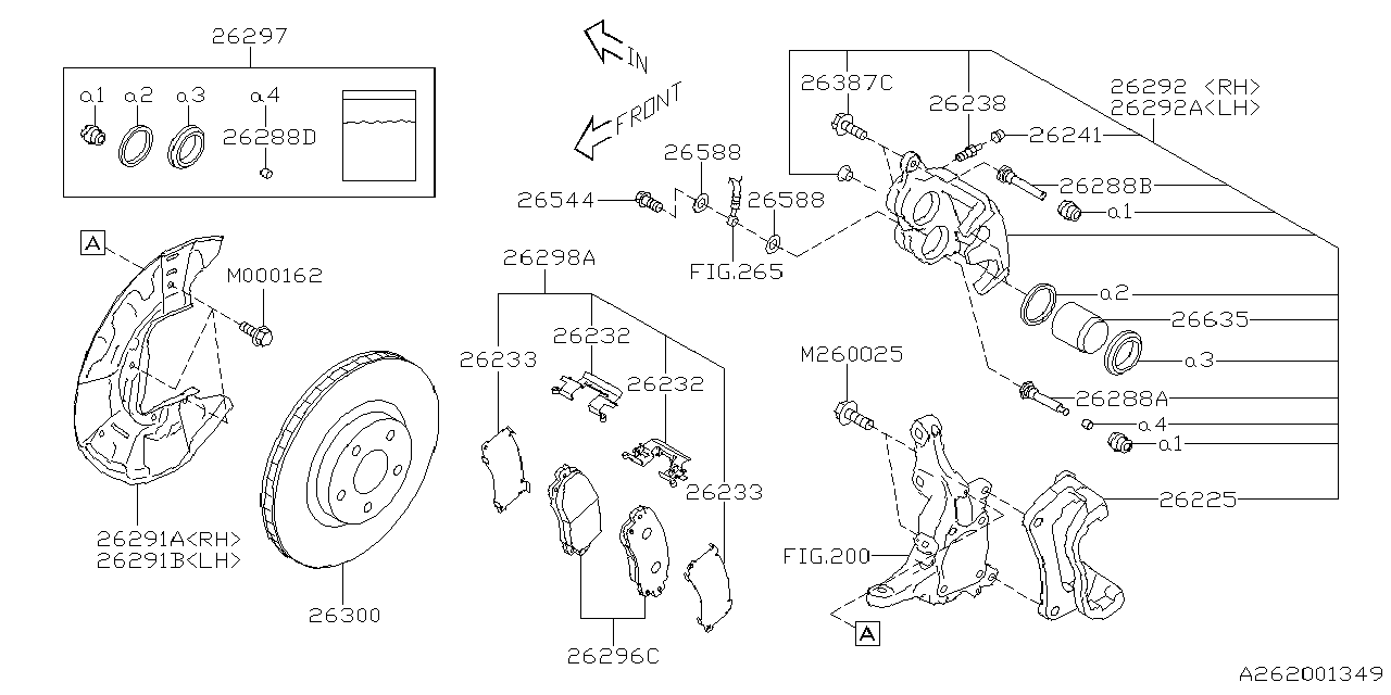 Subaru 26297FL002 SEAL KIT F 26297FL002 Subaru SEAL KIT F