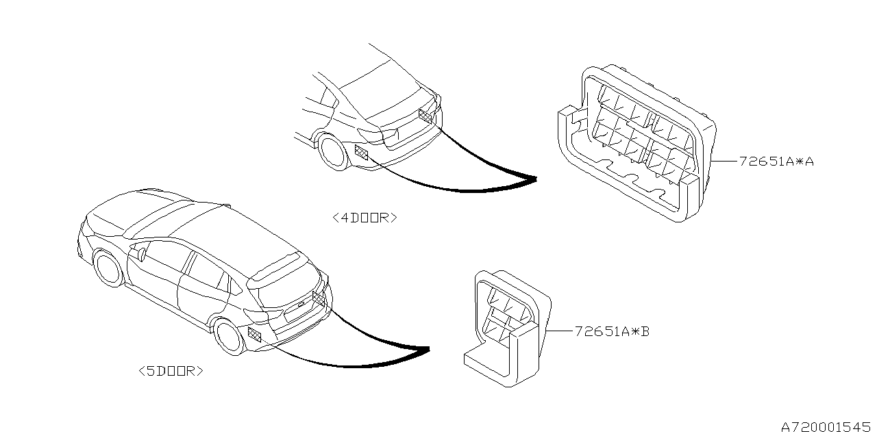 72651XC00A Subaru Grill Air Vent