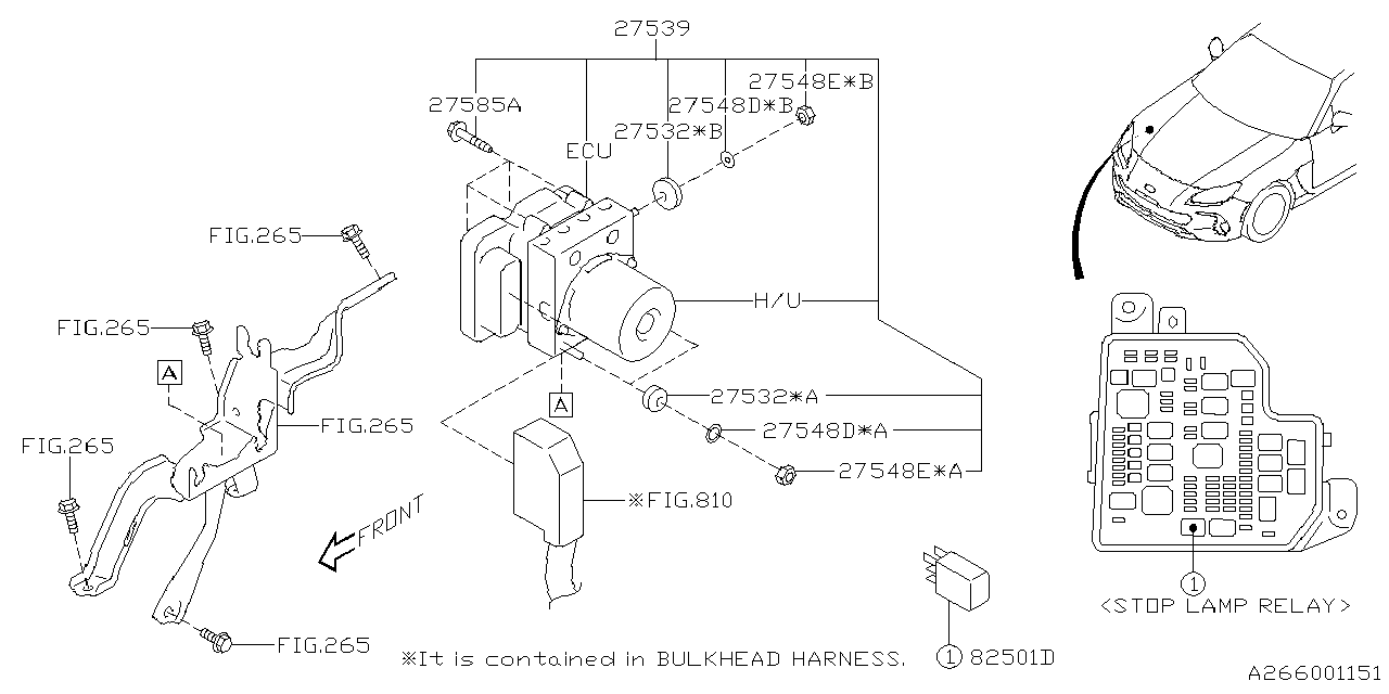 27596CC001 Subaru Hydraulic Unit Assembly VDC