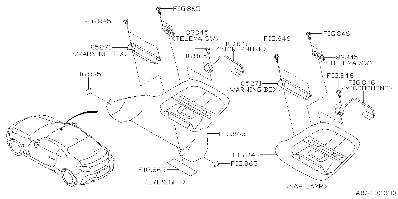 Subaru 85271CC000 WARNING BOX ASSY 85271CC000 Subaru WARNING BOX ASSY