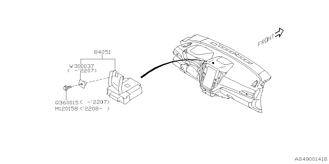 84051VC121 Subaru ECU ASSY HEAD LP
