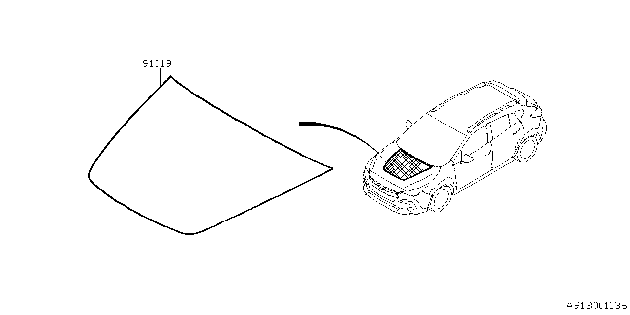Subaru 91019FN00A DECAL ASSY 91019FN00A Subaru DECAL ASSY
