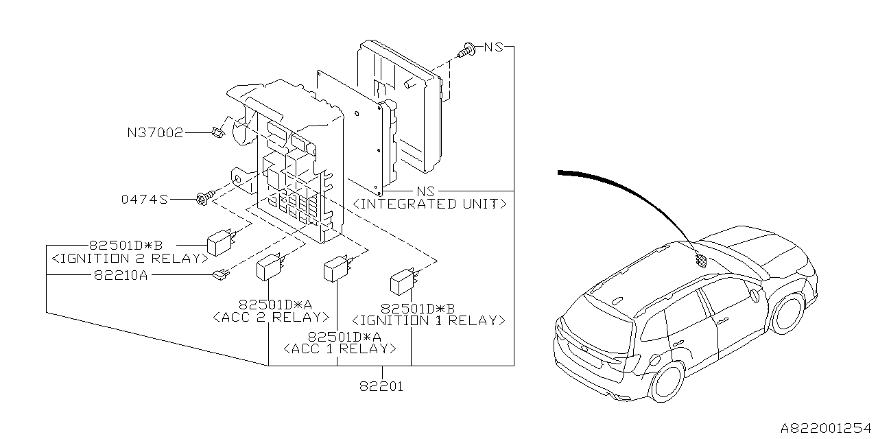 82201SJ932 Subaru JOINT BOX ASSY