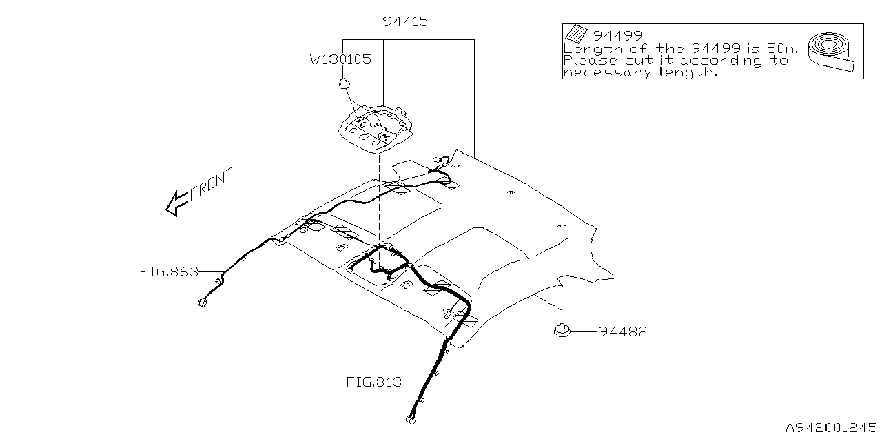 94442CC030VH Subaru TRIM PNL ASSY RF SUB