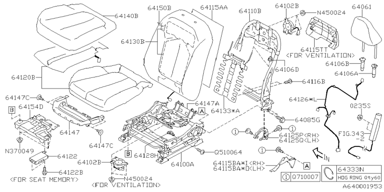 Subaru 64115FN310 COVER HNG BASE B 64115FN310 Subaru COVER HNG BASE B