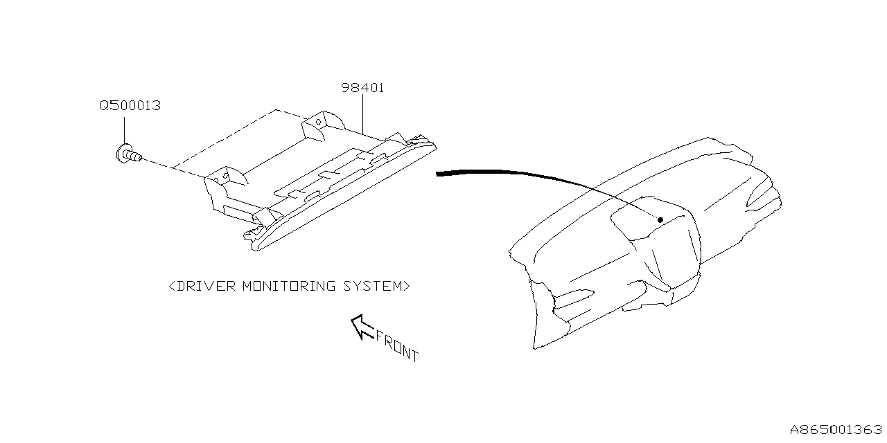 98401FN120 Subaru DRVR MONI UNIT