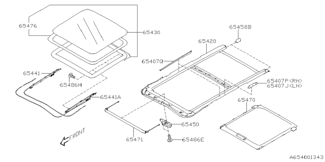 65430SL000 Subaru LID ASSY
