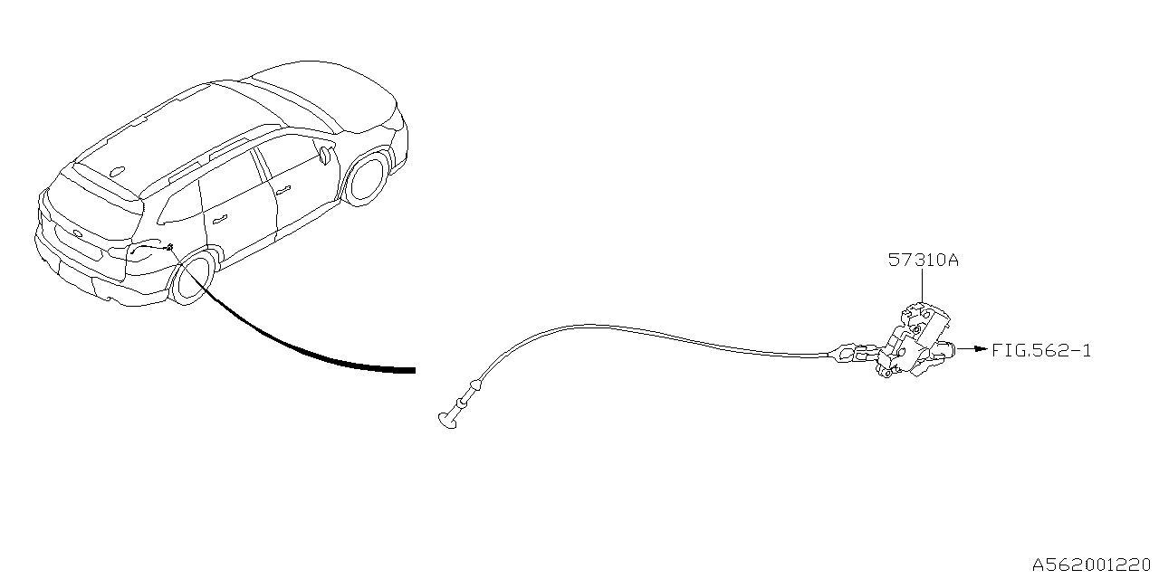 57310XC00B Subaru LOCK ASSY FUEL