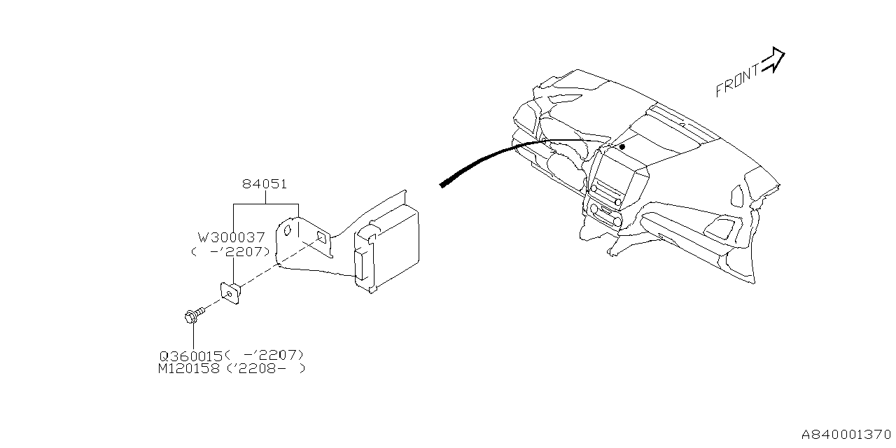 84051SJ410 Subaru ECU ASSY HEAD LP