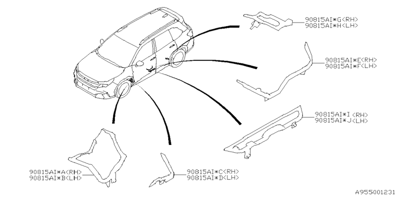 90815SL290 Subaru INSULATOR PL C INLH