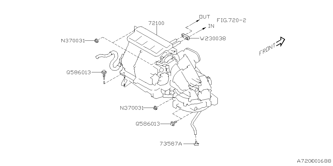Subaru 72100CC040 HVAC Unit 72100CC040 Subaru HVAC Unit
