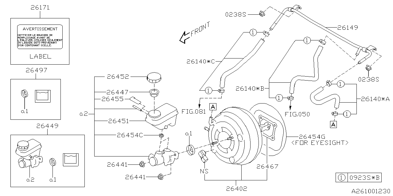 26449FJ072 Subaru Ma CYL Kit