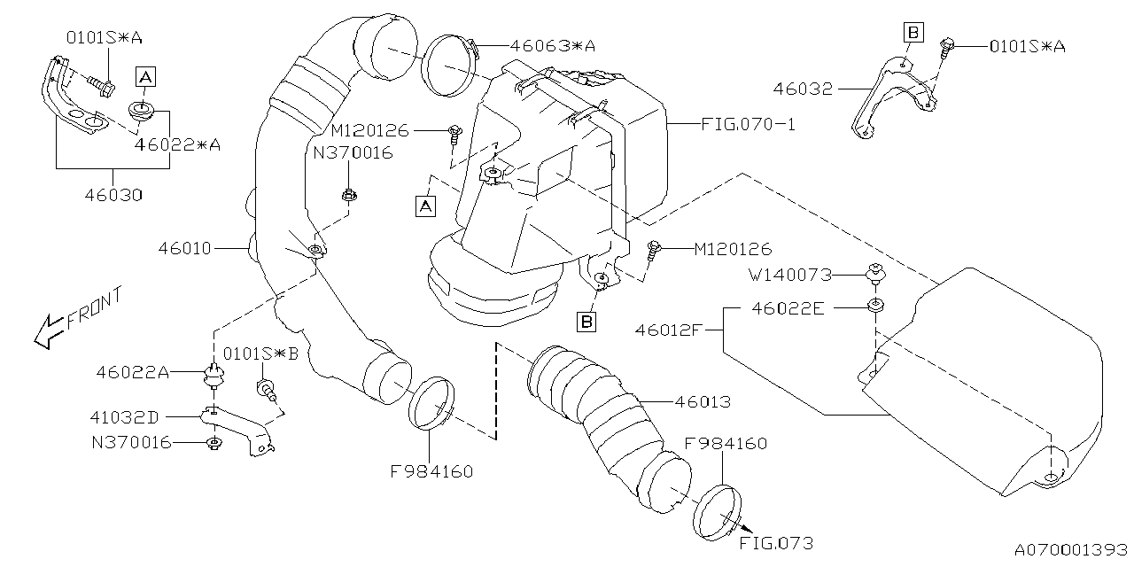 46022AL020 Subaru Cushion Duct Air