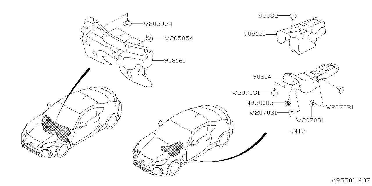 90815CC040 Subaru INSULATOR TUNNEL