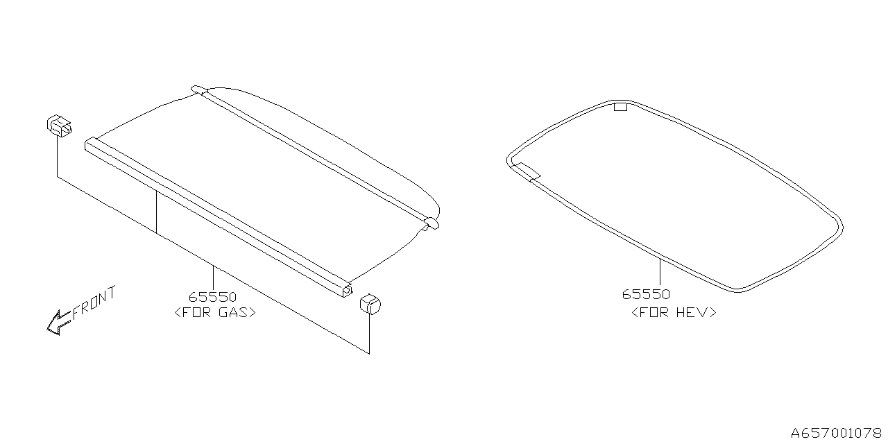 Subaru 65550FL012VH TONNEAU COV ASSY 65550FL012VH Subaru TONNEAU COV ASSY