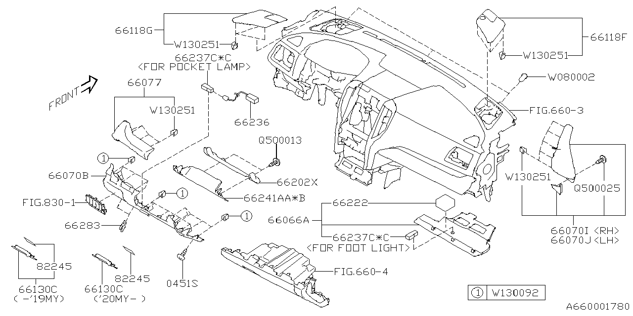 82245XC01A Subaru FUSE LABEL