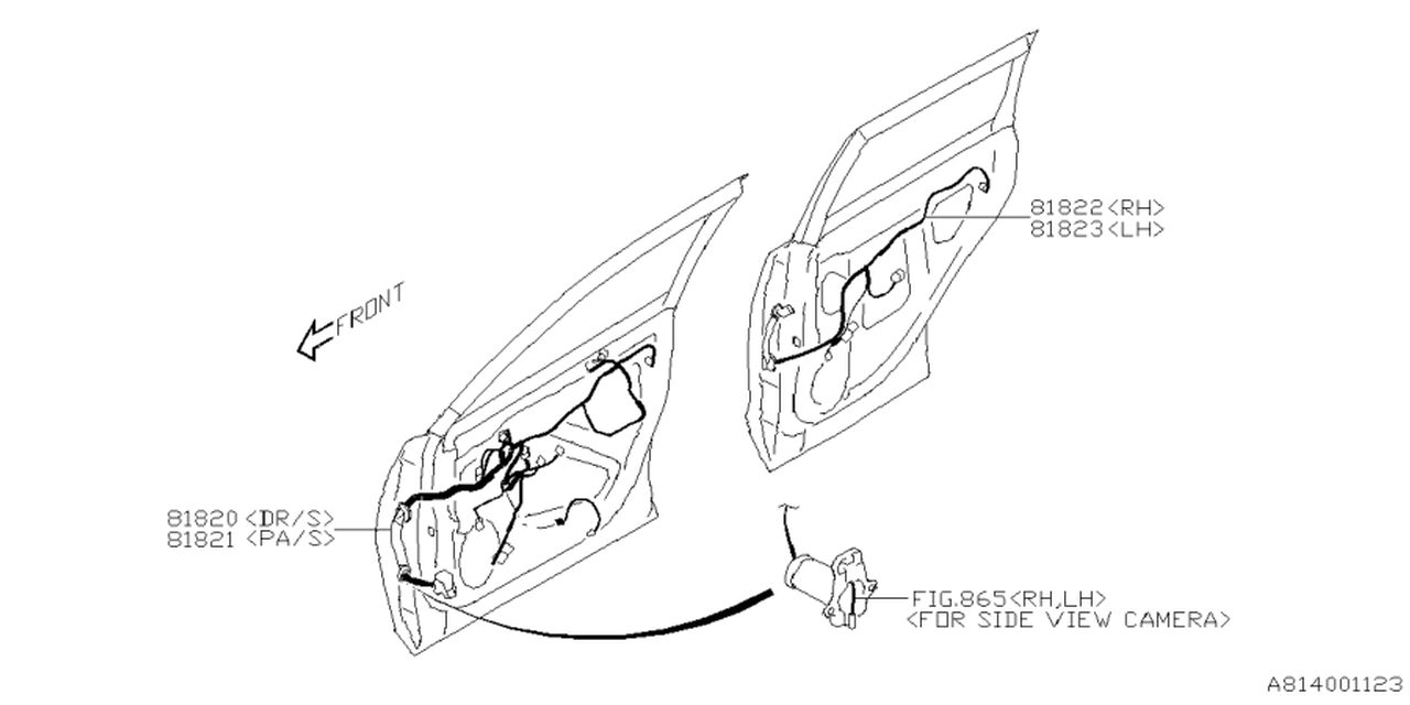 81825SL500 Subaru CORD DOOR R