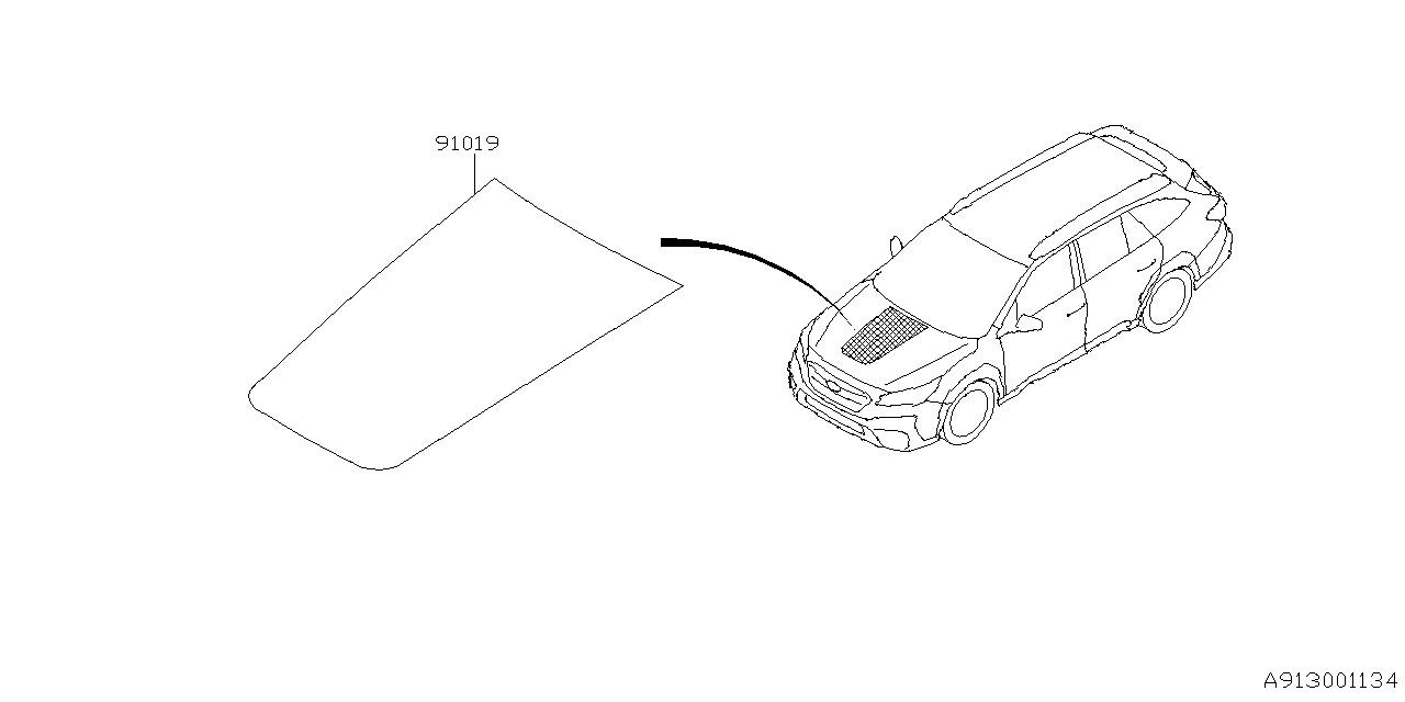 91019AN00A Subaru Decal Assembly