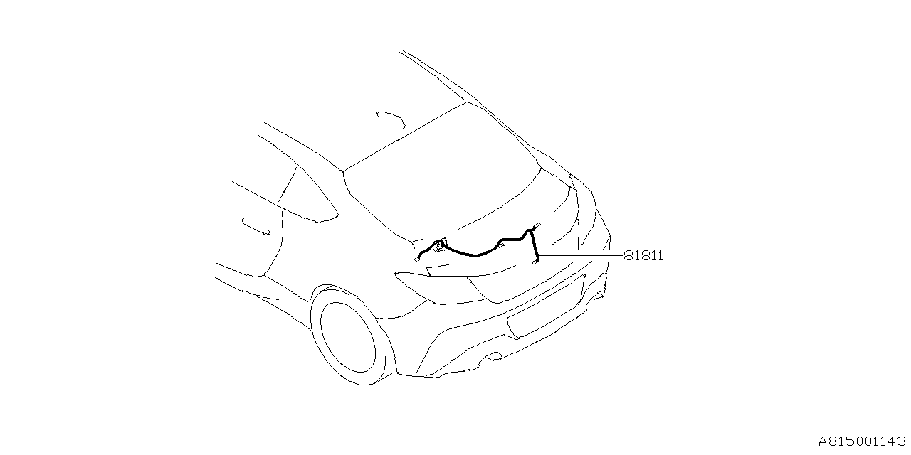 81811CC010 Subaru CORD TRUNK LID